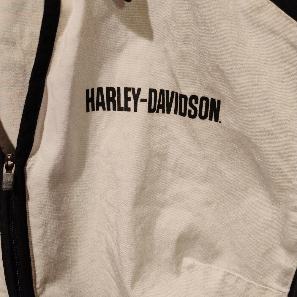 Harley Davidson Zip Down Shirt, LG - Picture 4 of 6
